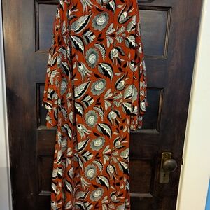 Floral Orange Maxi Dress Cato Size large